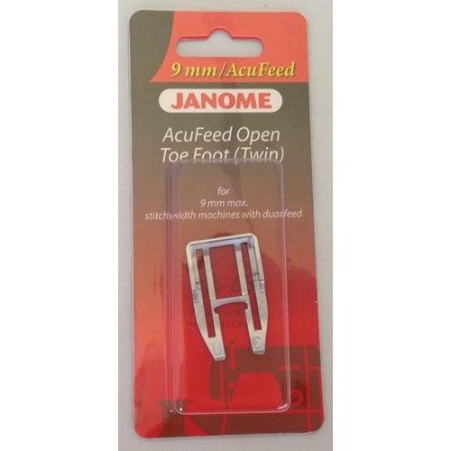 Janome Acufeed Open Toe Foot (Twin) - Category D (with AcuFeed) Janome Acufeed Open Toe Foot (Twin) - Category D (with AcuFeed)