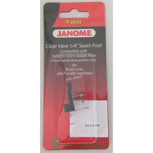 Janome Clear View ¼” Seam foot – Category D